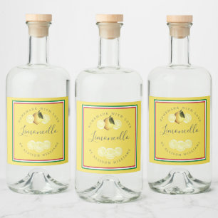 Custom Homemade Limoncello Italienische Flagge Alkoholflaschenetikett
