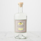 Custom Homemade Limoncello Italienische Flagge Alkoholflaschenetikett (Vorderseite)