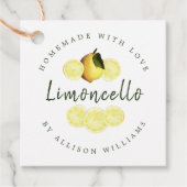 Custom Homemade Limoncello Kraft Geschenkanhänger (Vorderseite)