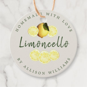 Custom Homemade Limoncello Light Gray Geschenkanhänger