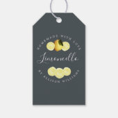 Custom Homemade Limoncello Off-Black Geschenketike Geschenkanhänger (Vorderseite)