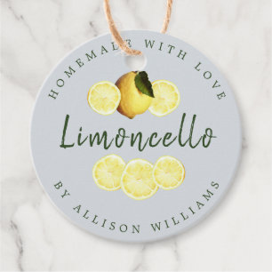 Custom Homemade Limoncello Pastel Blue Geschenkanhänger