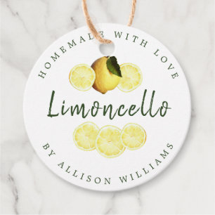 Custom Homemade Limoncello White Geschenkanhänger