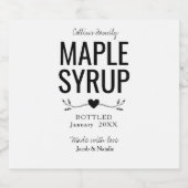 custom homemade maple syrup wedding favor alkoholflaschenetikett (Einzelnes Label)
