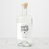 custom homemade maple syrup wedding favor alkoholflaschenetikett (Vorderseite)