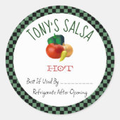 Custom Homemade Salsa Label Runder Aufkleber (Vorderseite)