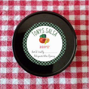 Custom Homemade Salsa Label Runder Aufkleber