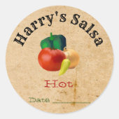 Custom Homemade Salsa Stickers (Vorderseite)