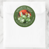Custom Homemade Spaghetti Sauce Runder Aufkleber (Tasche)