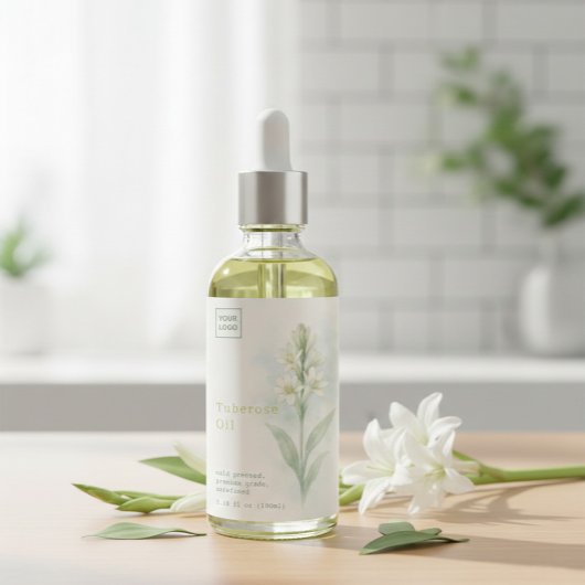 Custom Homemade Tuberose Oil Label Weinetikett
