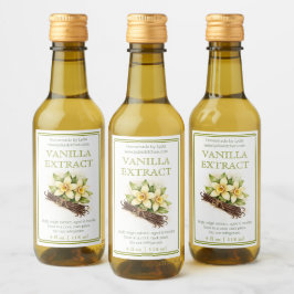Custom Homemade Vanilla Extract Label Weinetikett