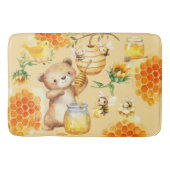 Custom Honey Bear Bienen Badematte (Vorderseite)