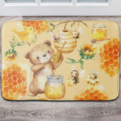 Custom Honey Bear Bienen Badematte