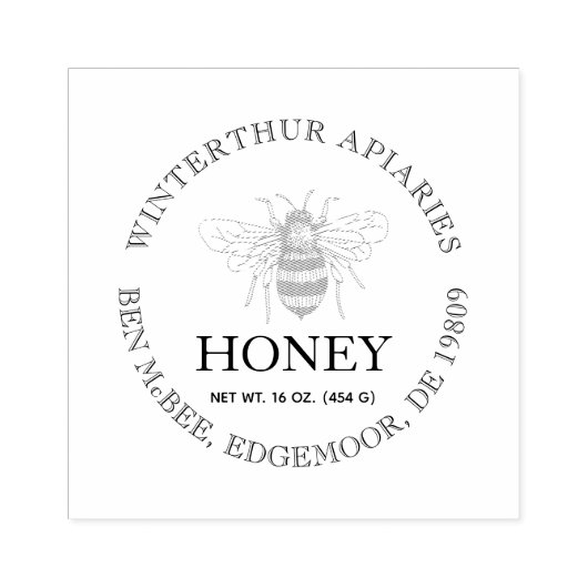 Custom Honey Business Promotional Gummistempel (Prägung)