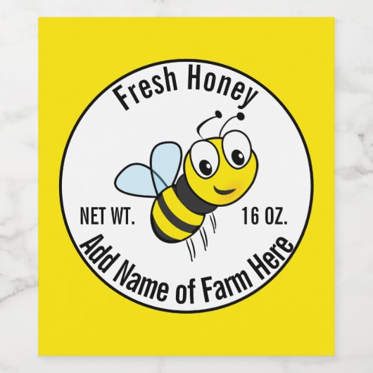 Custom Honey Jar Label Weinetikett (Einzelnes Label)