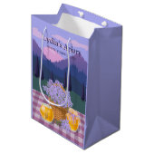 Custom Honey & Lavender Geschenktasche Mittlere Geschenktüte (Vorderseite Schrägansicht)