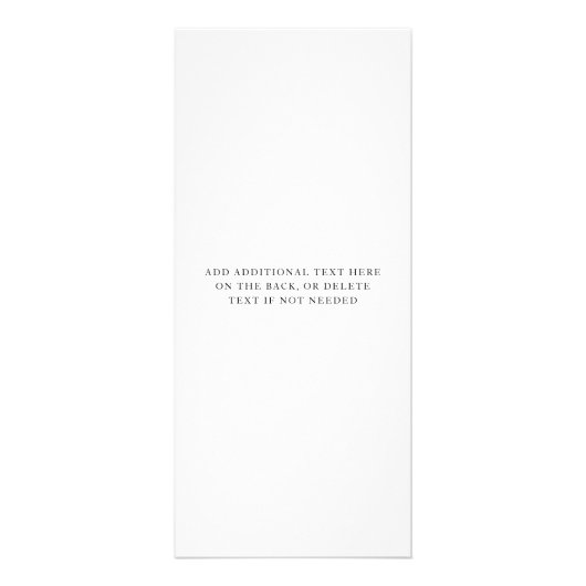 Custom Honey Price List Rack Card - Modern Minimal Werbekarte (Hinten)