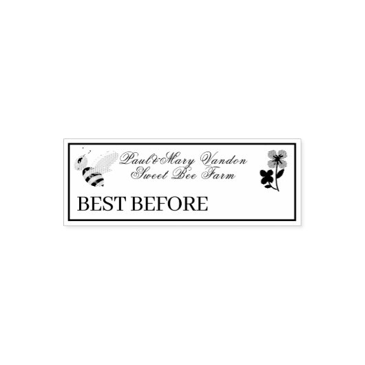 Custom Honey Stamp Durability Date Permastempel (Design)
