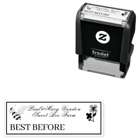 Custom Honey Stamp Durability Date Permastempel (Beispiel)