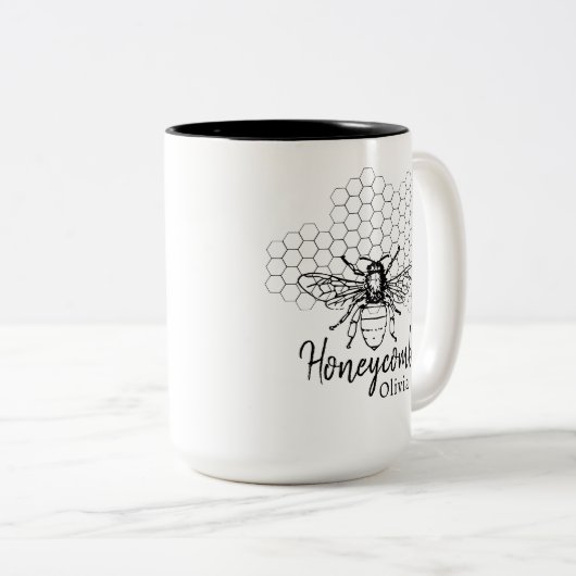 Custom Honeycomb Coffee Tasse (VorderseiteRechts)
