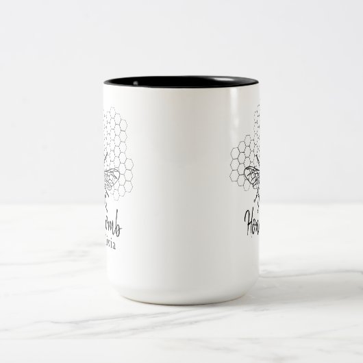 Custom Honeycomb Coffee Tasse (Mittel)