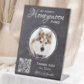 Custom Honeymoon Fund Custom Dog Foto Pet Wedding Sockelschild
