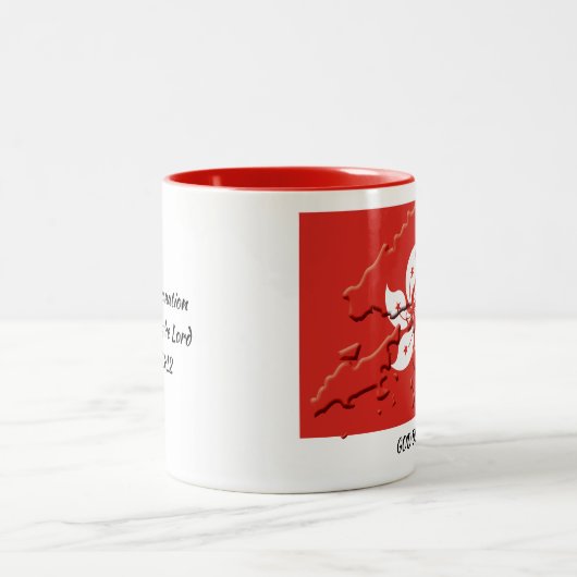 Custom HONGKONG Flag Zweifarbige Tasse (Mittel)