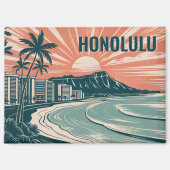 Custom Honolulu Waikiki Diamond Head Landschaftlic Magnet (Vorderseite)
