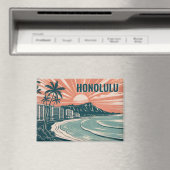 Custom Honolulu Waikiki Diamond Head Landschaftlic Magnet (In Situ (Geschirrspüler))