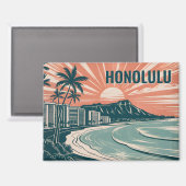 Custom Honolulu Waikiki Diamond Head Landschaftlic Magnet (Vorderseite/Rückseite)