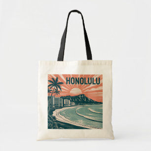 Custom Honolulu Waikiki Diamond Head Retro Travel Tragetasche