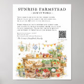 Custom Honor System Farm Stand Sign Poster (Vorne)