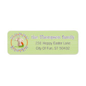 Custom Hoppy Oster Bunny Stripes Kariertes Muster (Vorne)