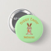 Custom Hoppy Osteradorable Bunny mit Carrot Button (Vorne & Hinten)