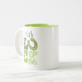 Custom Horeuh Irish Luck St Patricks Day Zweifarbige Tasse (Vorderseite Links)