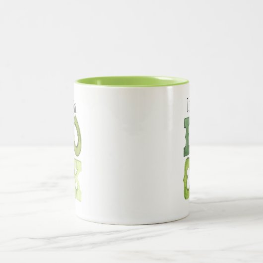 Custom Horeuh Irish Luck St Patricks Day Zweifarbige Tasse (Mittel)