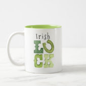 Custom Horeuh Irish Luck St Patricks Day Zweifarbige Tasse (Links)