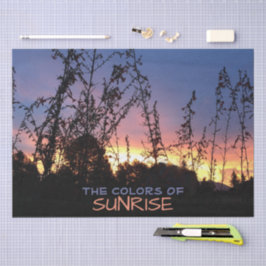 Custom Horizon Sunrise Foto Decoupage Seidenpapier