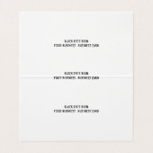 CUSTOM HORIZONTAL PATENT FOLGENDE GESCHÄFTSKARTE VISITENKARTEN (Innenseite Aufgefaltet)