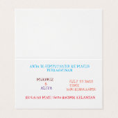 Custom Horizontal TENT Fold Folded Business Card Visitenkarten (Außenseite Aufgefaltet)