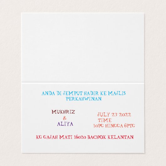 Custom Horizontal TENT Fold Folded Business Card Visitenkarten (Außenseite Aufgefaltet)