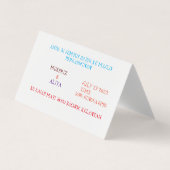 Custom Horizontal TENT Fold Folded Business Card Visitenkarten (Vorderseite)