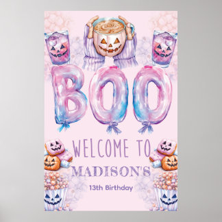 Custom Horror Movie Birthday Sleepover-Zeichen Poster