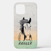 Custom Horse Apple IPhone 12 (Tough) Handy Case (Rückseite)