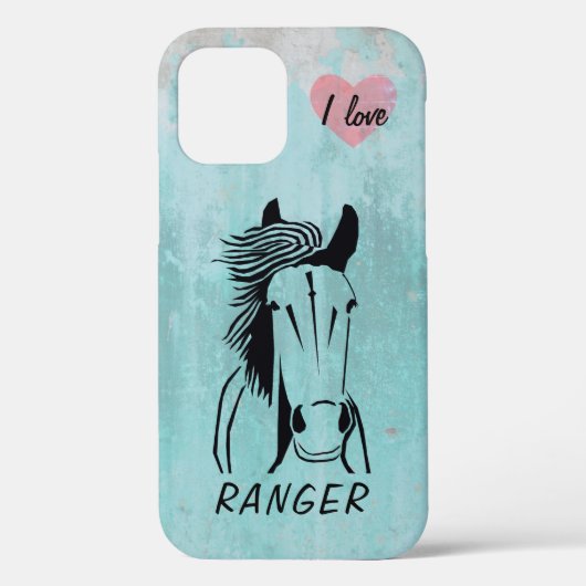 Custom Horse Apple IPhone 12 (Tough) Handy Case (Rückseite)