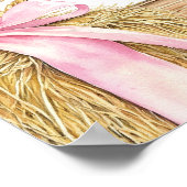 Custom Horse Design with Cherry Blossoms & Hay Poster (Ecke)