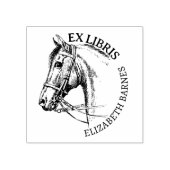 Custom Horse Ex Libris, Buch Gummistempel (Prägung)