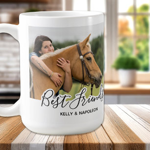 Custom Horse Foto White Best Friends Kaffeetasse