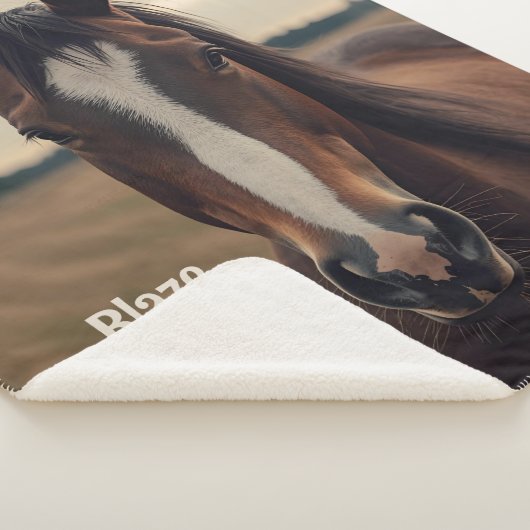 Custom Horse Lover Sherpa Blanket Reittier Geschen Sherpadecke (3/4)