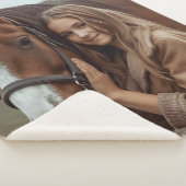 Custom Horse Lover Sherpa Blanket Reittier Geschen Sherpadecke (3/4)